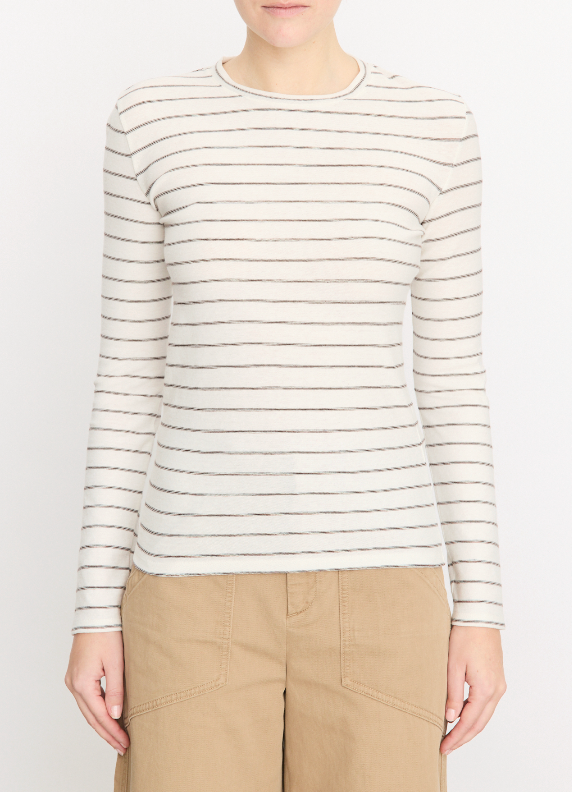 VINCE STRIPE L/S CREW