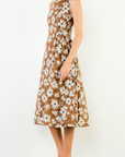 THML ELOISE STRUCTURED MIDI DRESS