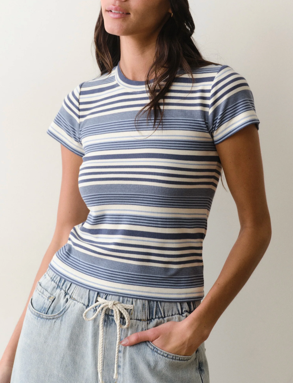 MARINE LAYER LEXI RIB CREW TEE