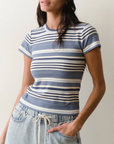 MARINE LAYER LEXI RIB CREW TEE