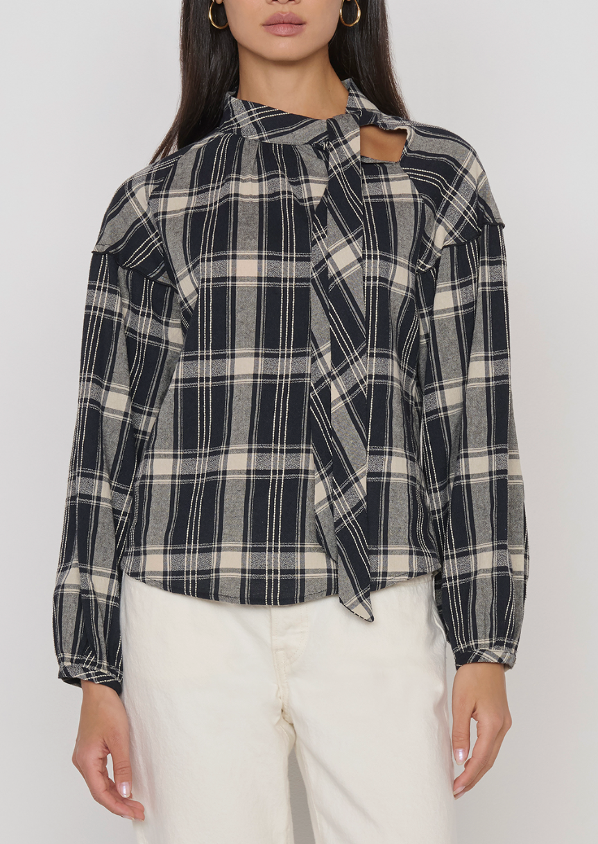 NATION LIZ SCARF BLOUSE