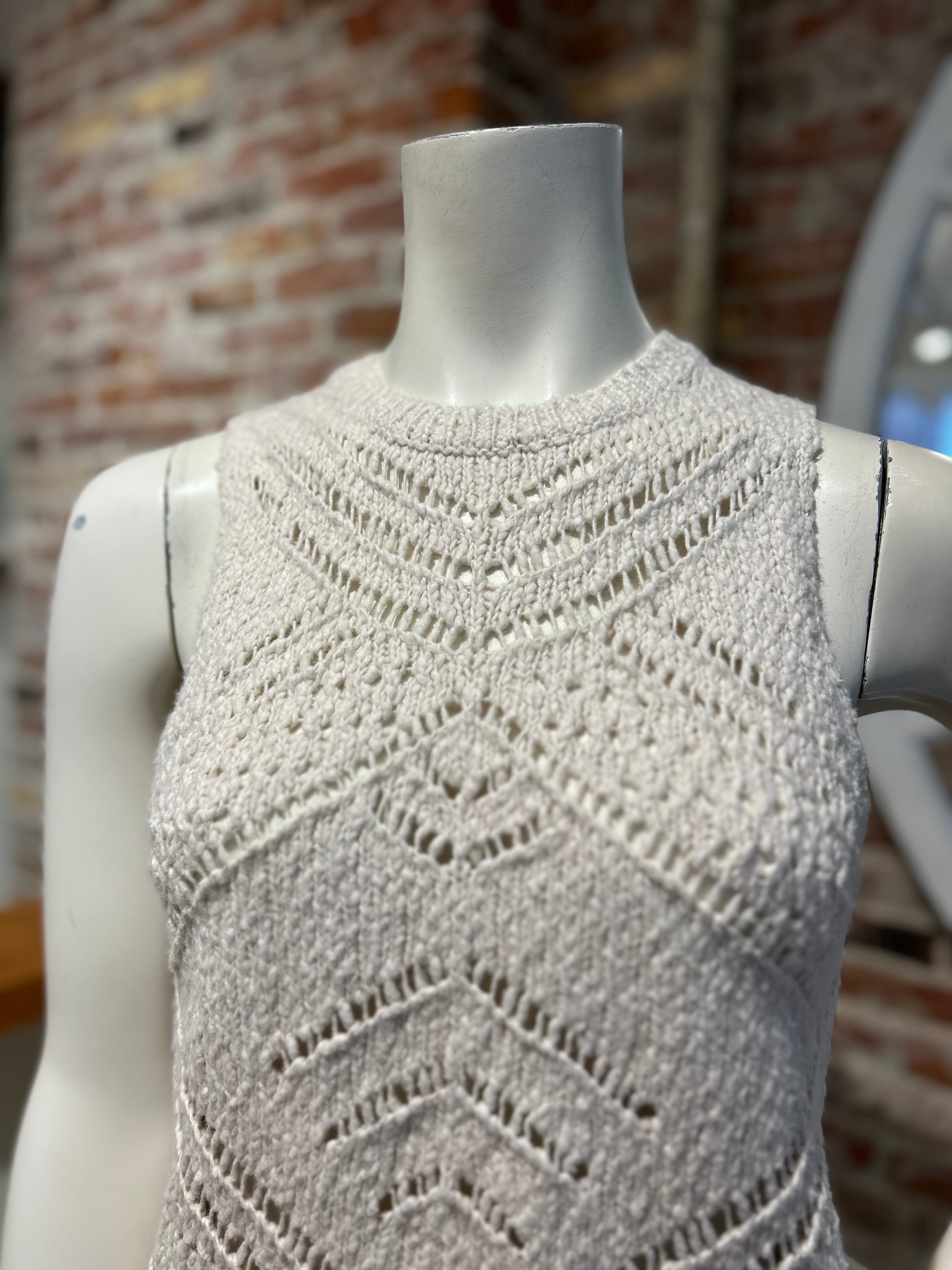 AUTUMN CASHMERE CHUNKY POINTELLE TANK