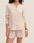 BELLA DAHL LINEN POCKET BUTTON DOWN