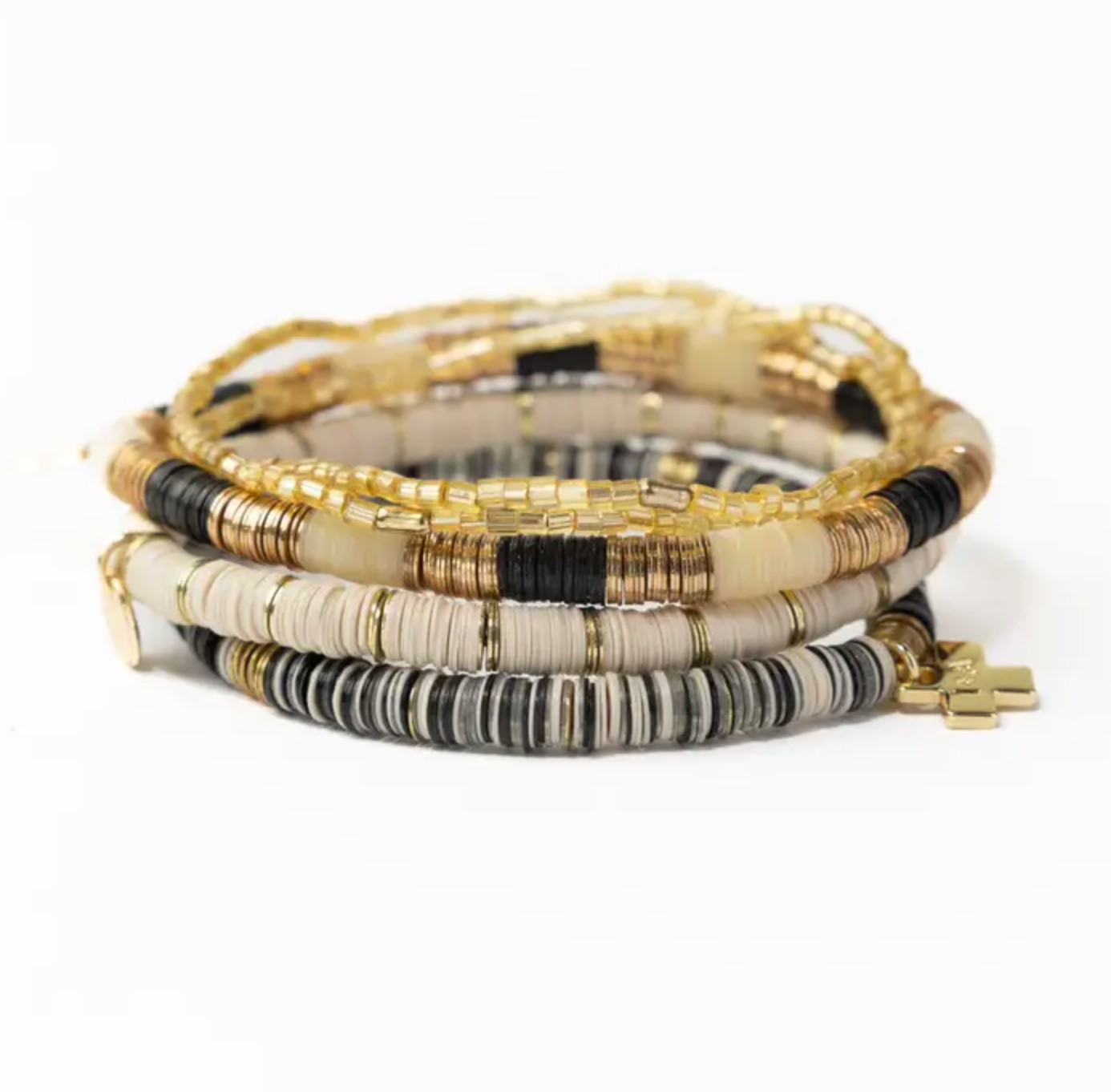 INK + ALLOY GRACE BRACELET STACK OF 5 - NEUTRAL