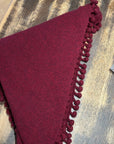 ALPINE CASHMERE POM-POM TRIANGLE WRAP