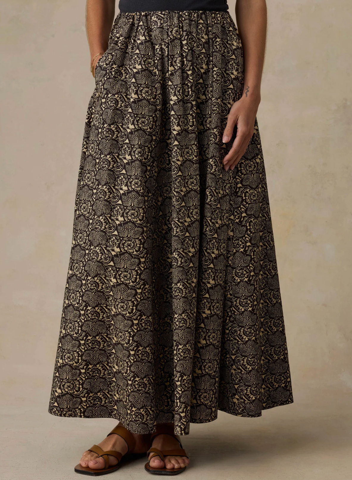 FAHERTY COASTAL POPLIN NERA SKIRT