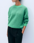 WHITE & WARREN CASHMERE MESH SWEATSHIRT