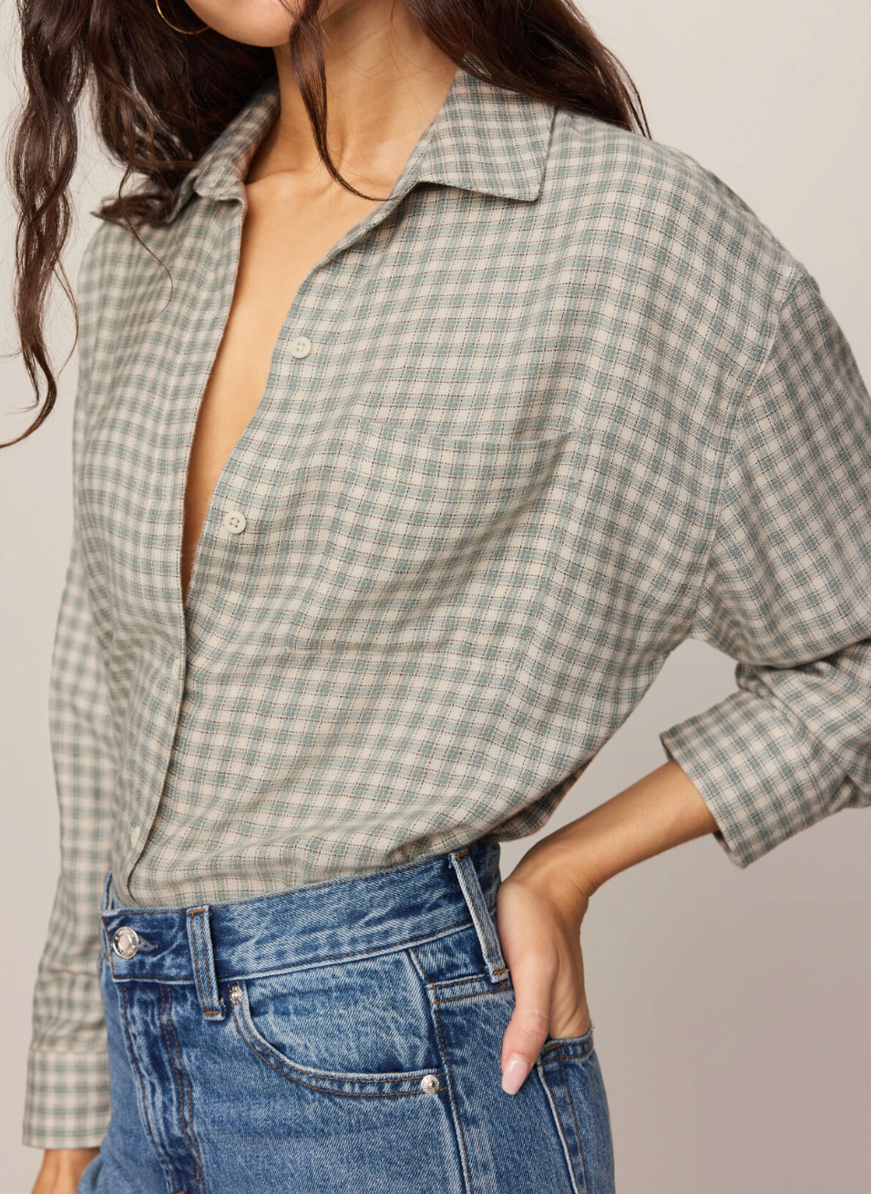 Z SUPPLY RIVER PLAID BUTTON UP