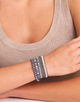 CHAN LUU AQUAMARINE MIX WRAP BRACELET