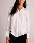 BELLA DAHL WIDE COLLAR SHIRT TAIL BUTTON DOWN