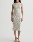 AG AJA SIDE PLEAT T-SHIRT DRESS