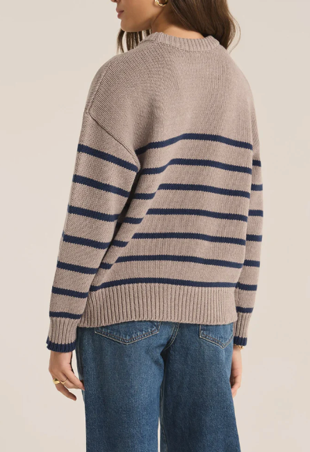 Z SUPPLY BOYFRIEND STRIPE SWEATER