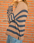 WOODEN SHIPS TAYLOR STRIPED CREW COTTON