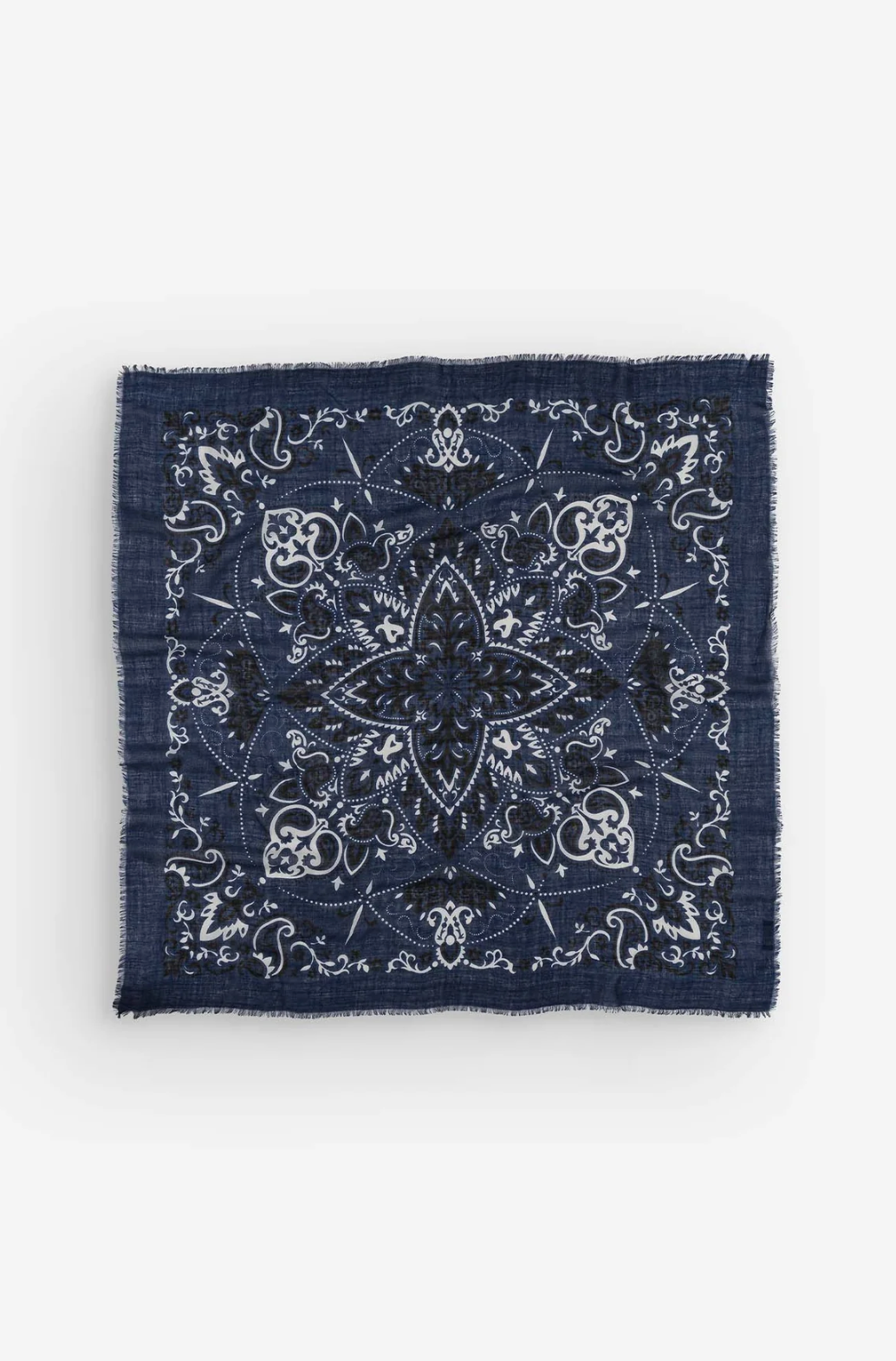 MAISON LECOMTE FLAMENT WOOL &amp; SILK BANDANA SCARF