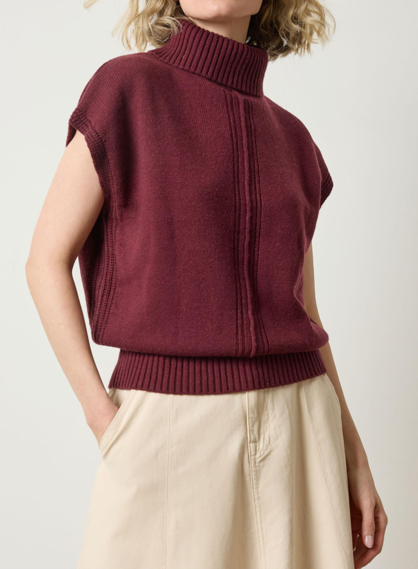LILLA P TURTLENECK WEDGE SWEATER