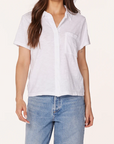 BOBI S/S BUTTON FRONT COLLAR SHIRT