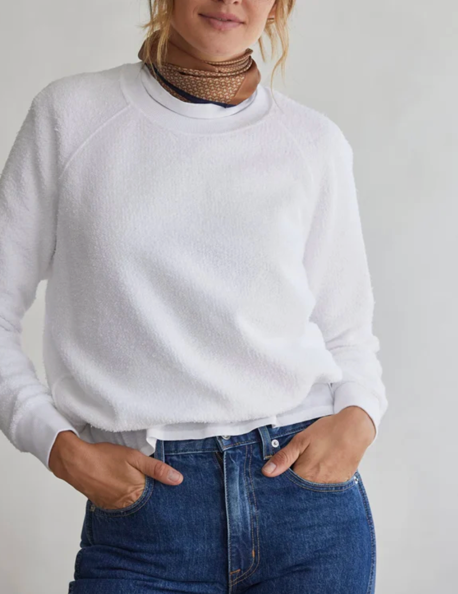 PERFECTWHITETEE ZIGGY REVERSE FLEECE SWEATSHIRT