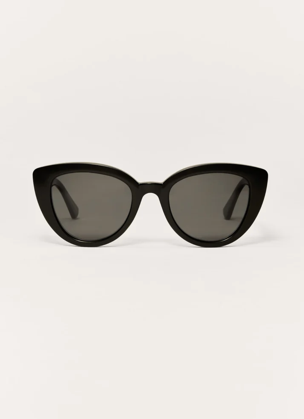 Z SUPPLY GOLDEN HOUR SUNGLASSES - POLISHED BLACK/GREY