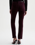 AG MARI MID-RISE SLIM STRAIGHT VELVET