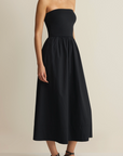 Z SUPPLY SUNSOUGHT STRAPLESS MIDI DRESS