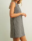 MIOU MUSE GINGHAM MINI DRESS