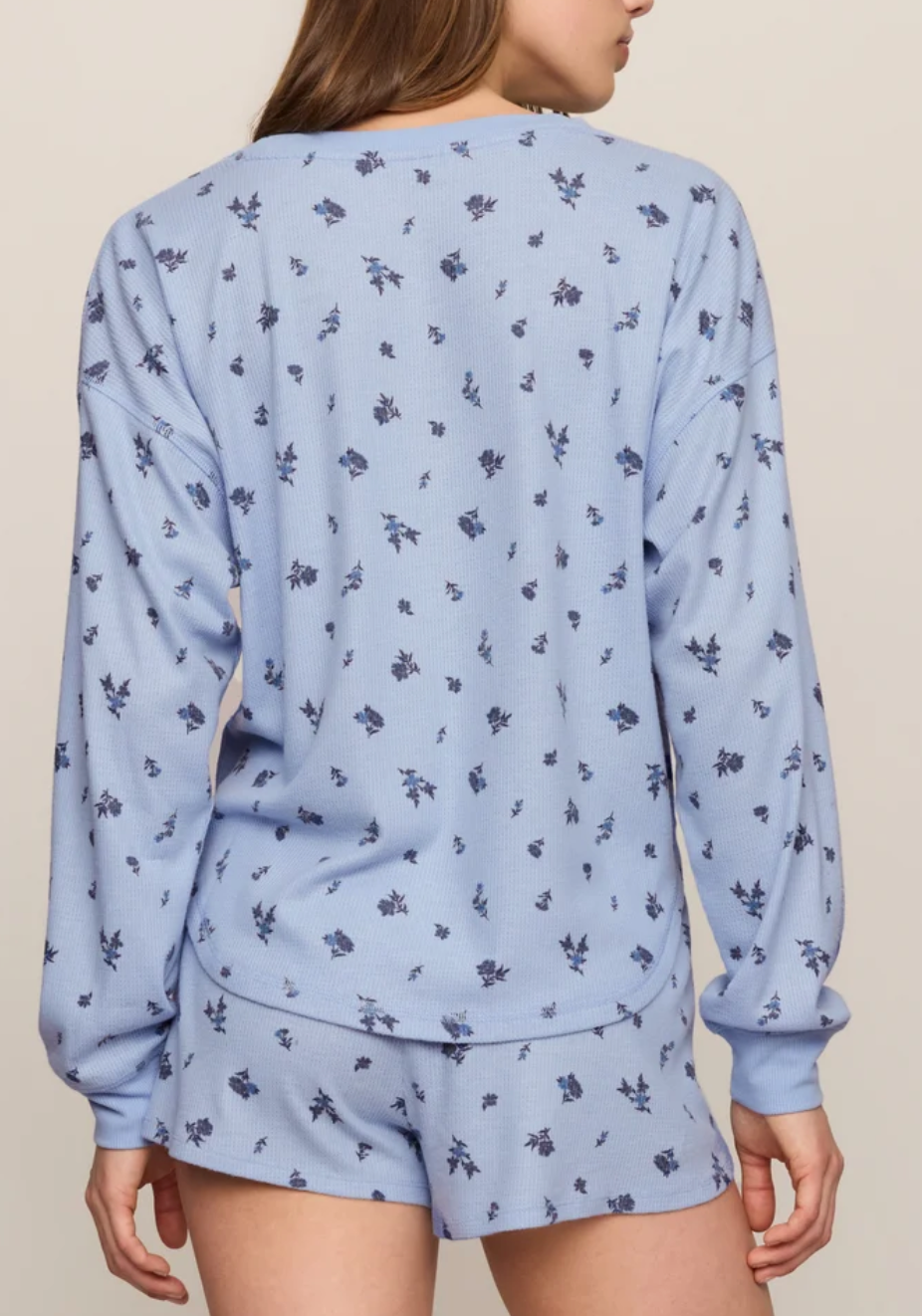 Z SUPPLY FLORAL THERMAL LONG SLEEVE