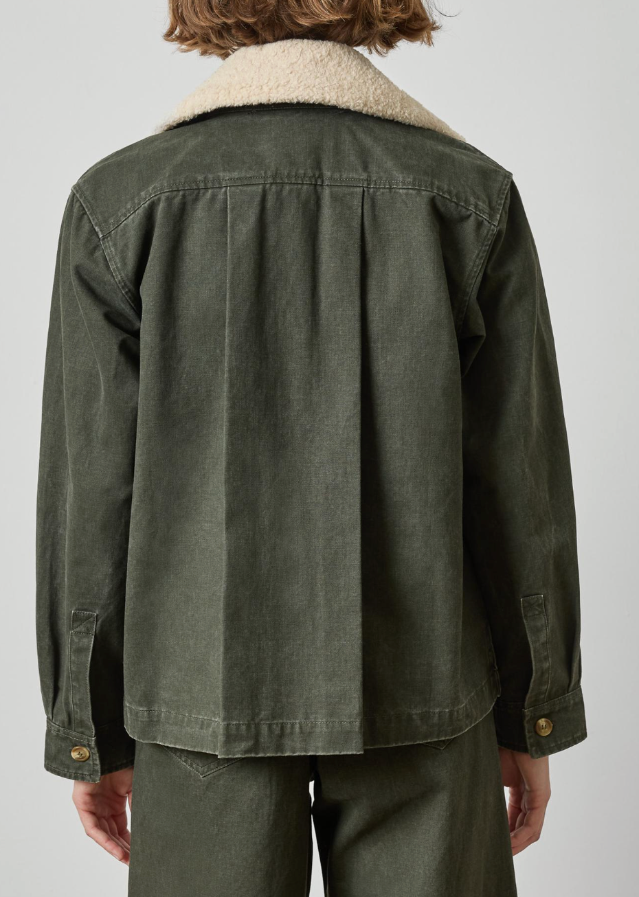 LILLA P WASHED TWILL PLEAT BACK JACKET