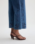 AG SAIGE MID RISE WIDE LEG CROP MALBEC