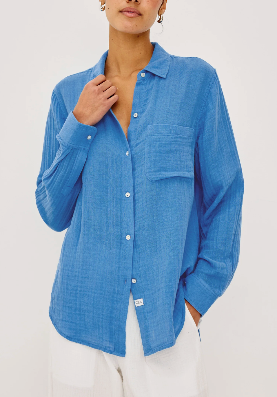 RAILS ELLIS GAUZE BUTTON DOWN