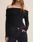 Z SUPPLY WHIMSY OFF SHOULDER MESH TOP