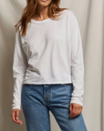 PERFECTWHITETEE HARLEY LONG SLEEVE BOXY TEE
