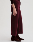 AG SAIGE WIDE LEG CROP CORDUROY WINERY
