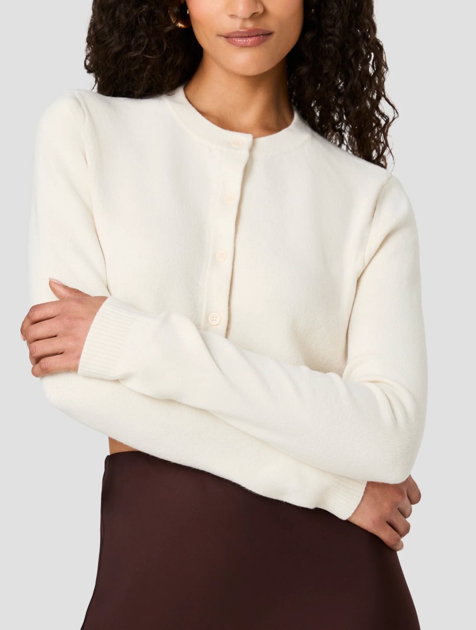 FRENCH CONNECTION BABYSOFT CROPPED SLIM FIT CARDIGAN