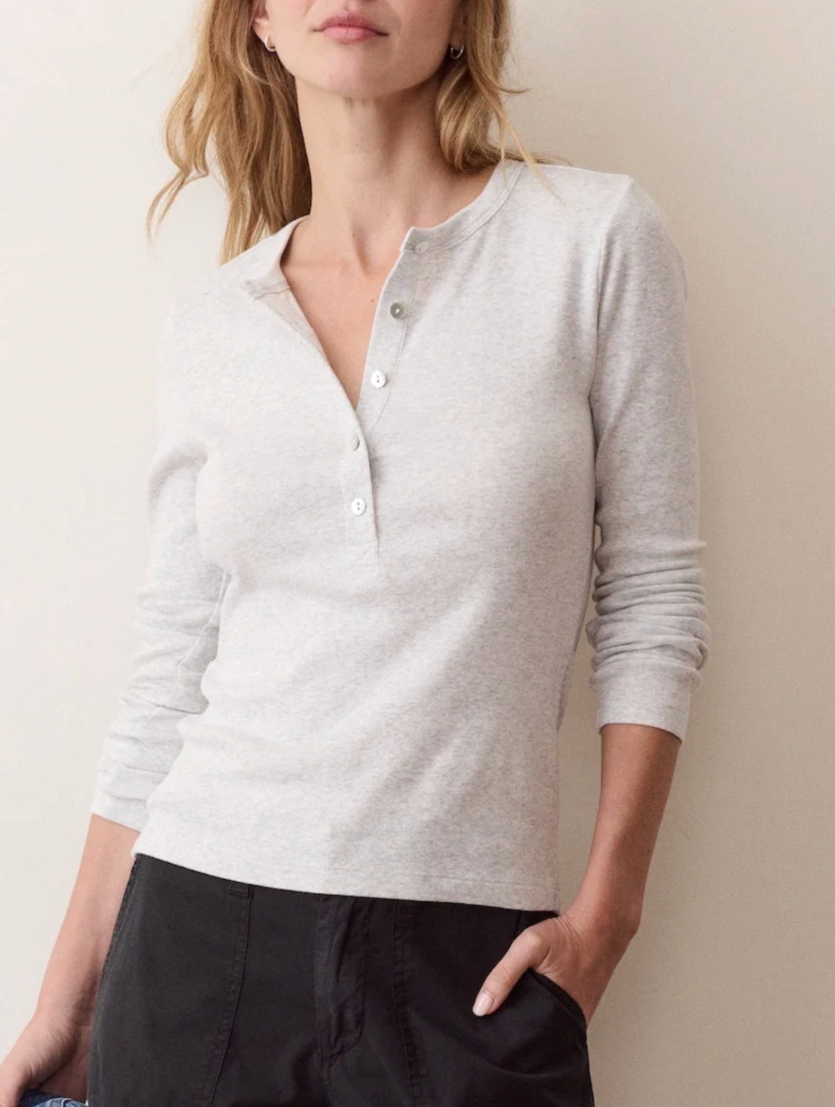 MARINE LAYER LS BABY RIB HENLEY