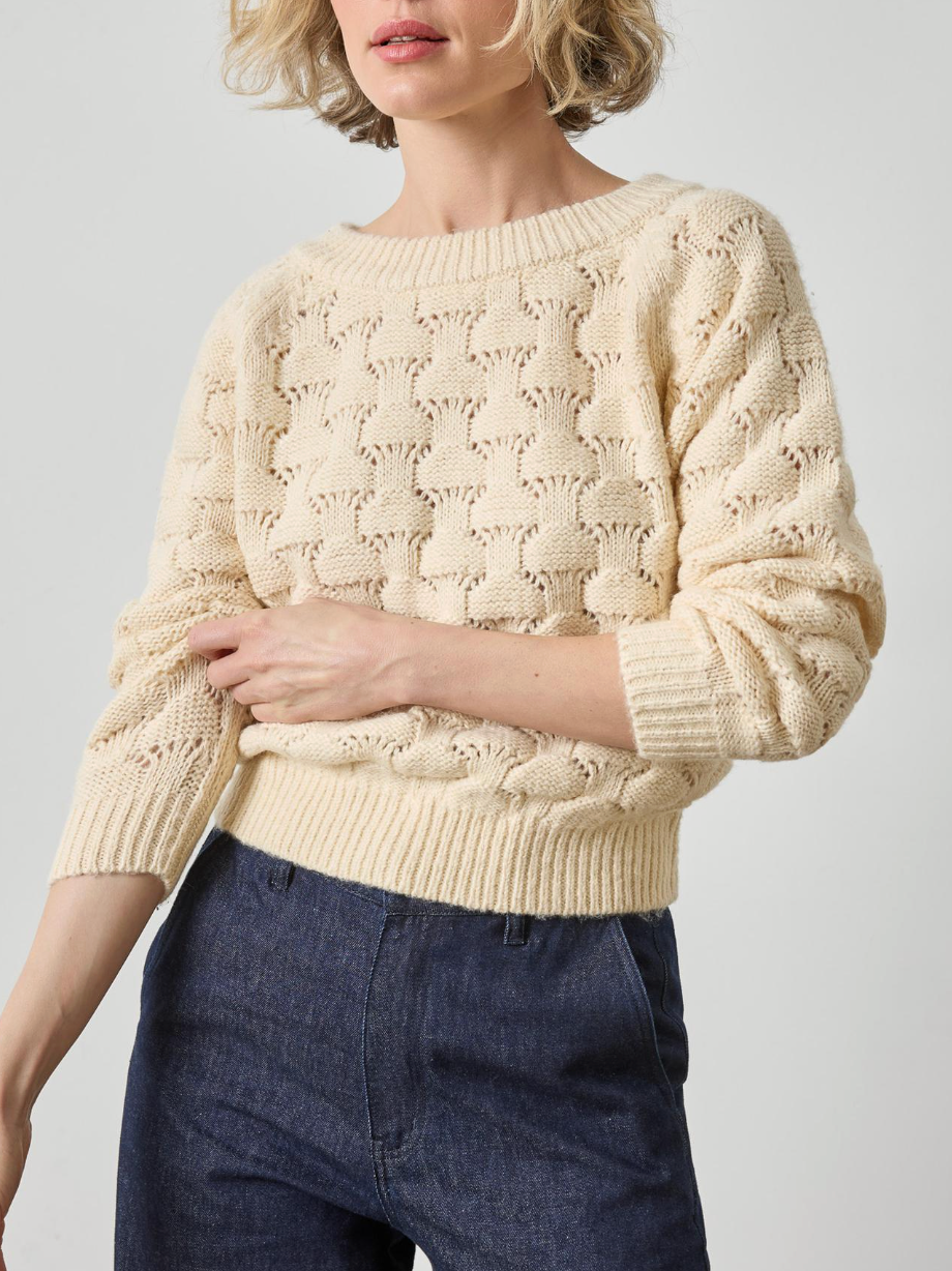 LILLA P LONG SLEEVE BALLET NECK SWEATER