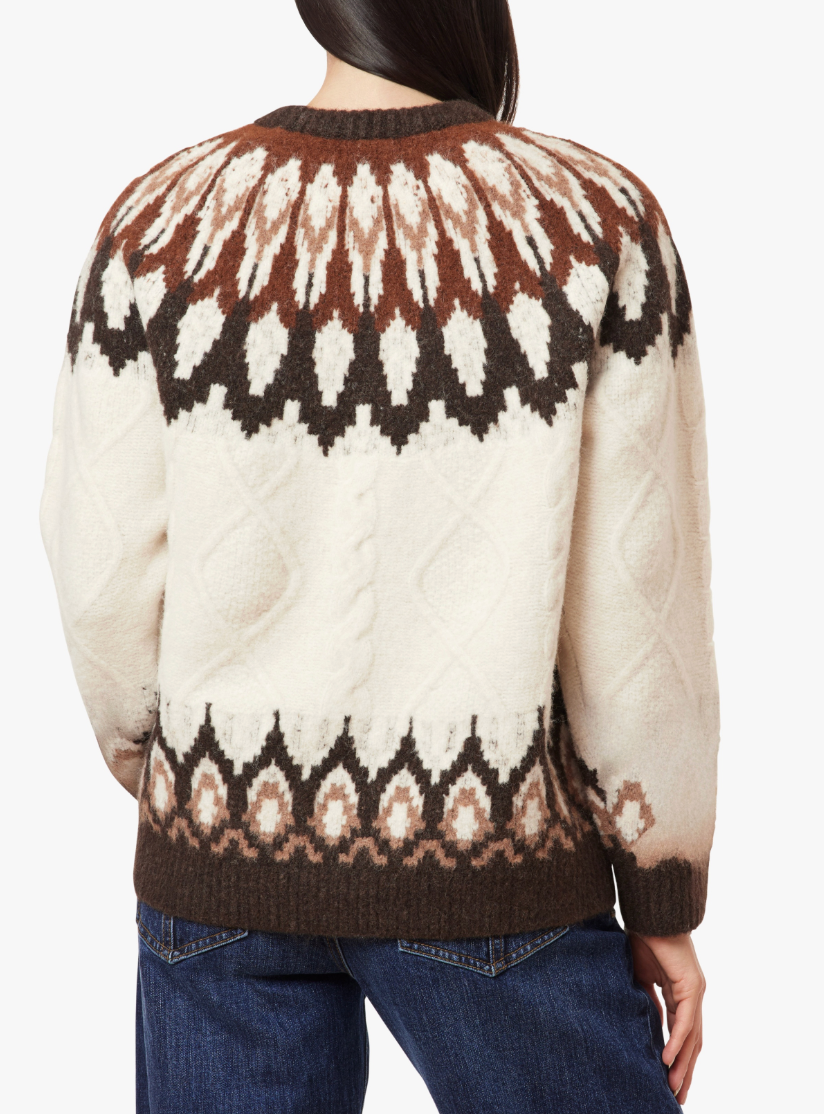 HABITUAL FAIRISLE &amp; CABLE SWEATER