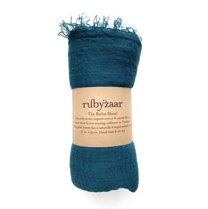RUBYZAAR GAUZE BOHO SCARF