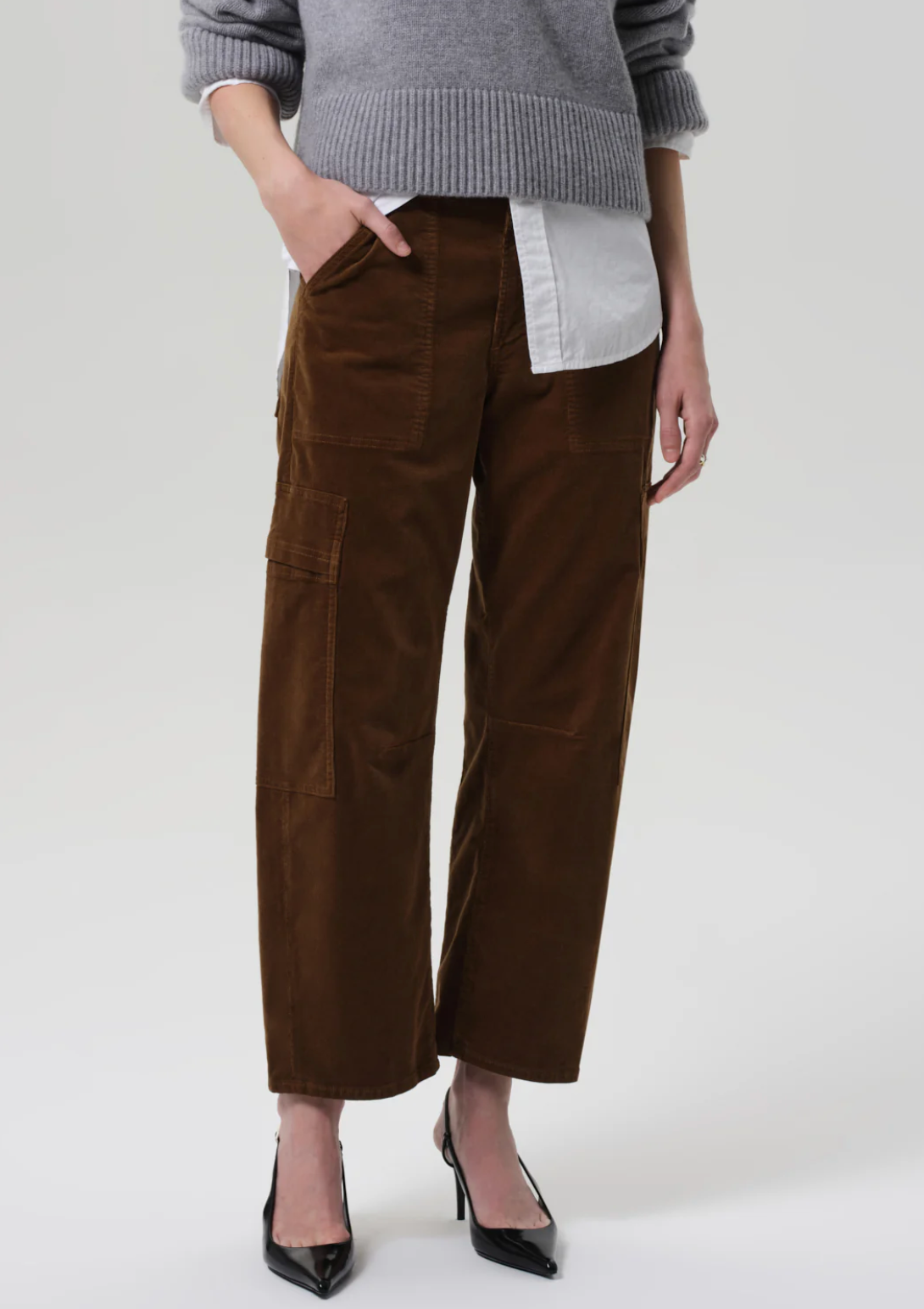 CITIZENS OF HUMANITY MARCELLE LOW SLUNG CARGO CORDUROY