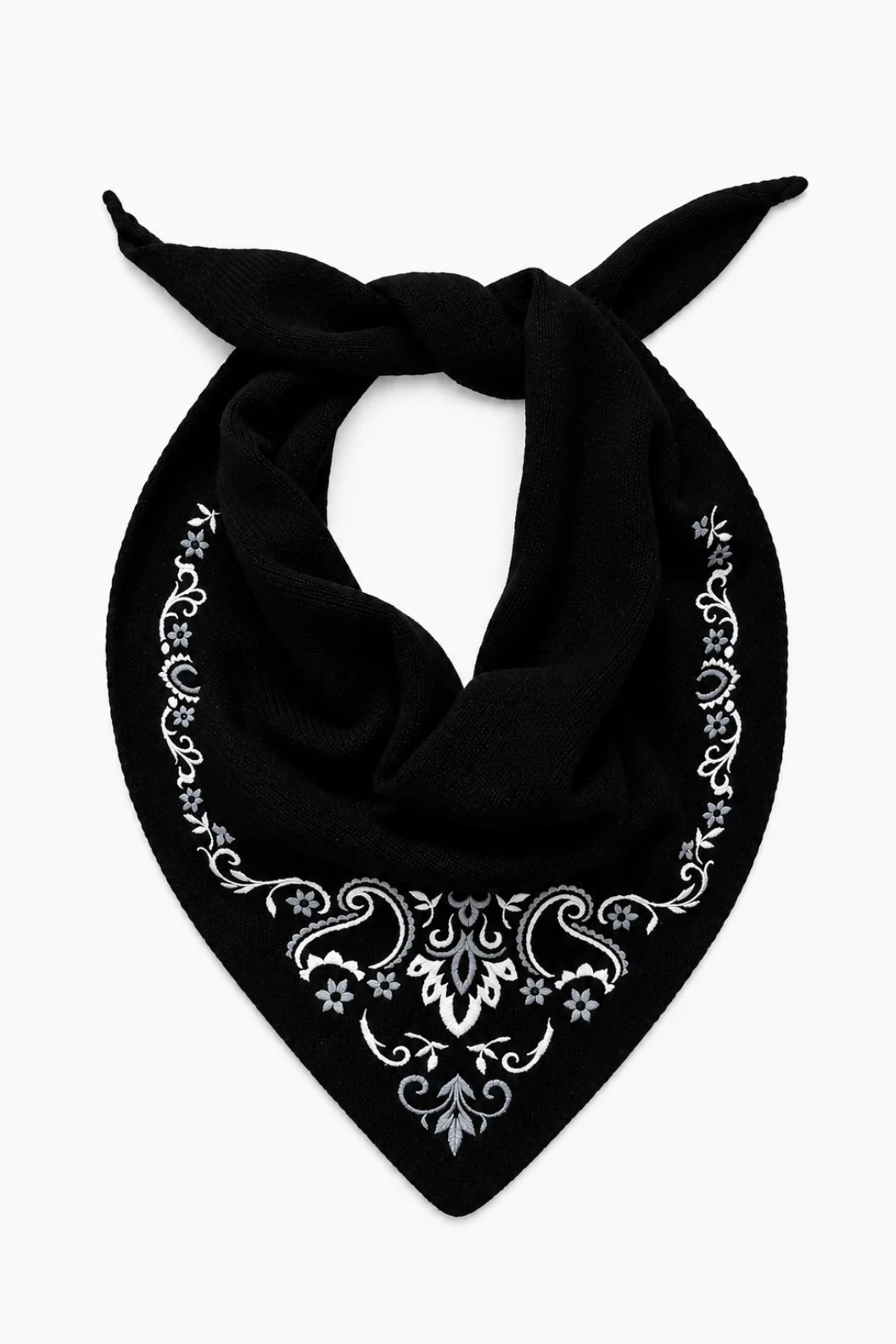 MAISON LECOMTE FLAMENT TRIANGLE MERINOS BANDANA