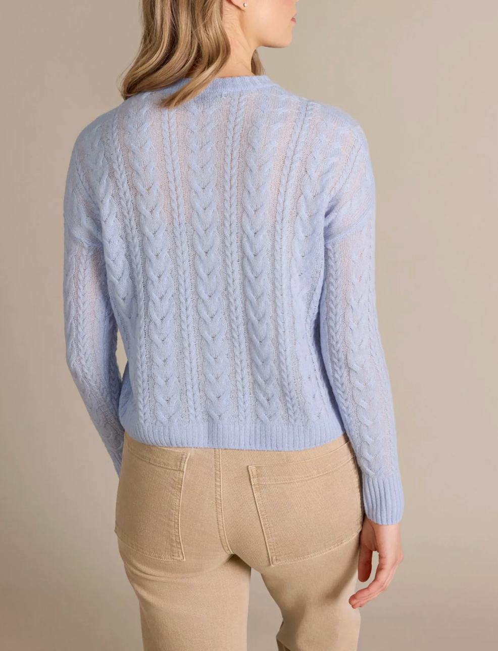 ALASHAN 100% CASHMERE MATILDA CABLE CREW