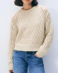 WHITE & WARREN CASHMERE BLEND CREWNECK