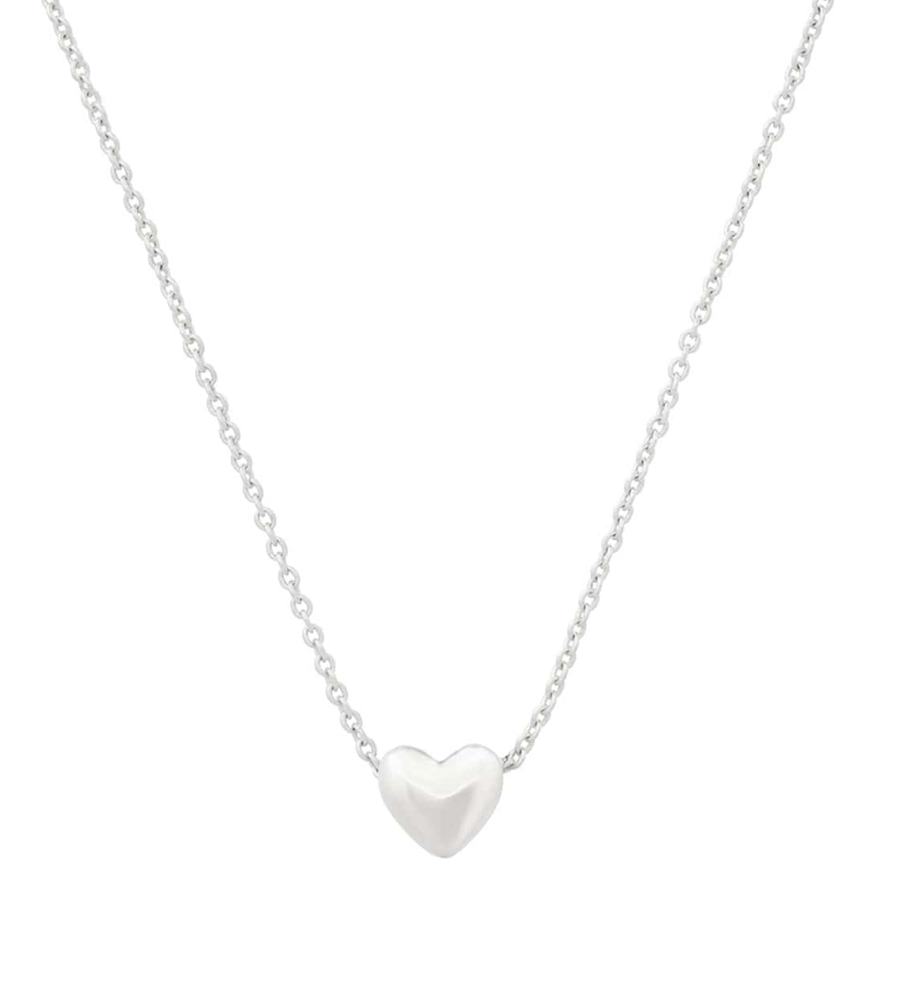 TAI STERLING SILVER PETITE PUFFED HEART NECKLACE