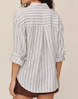 BELLA DAHL LONG SLEEVE OVERSIZE POCKET SHIRT