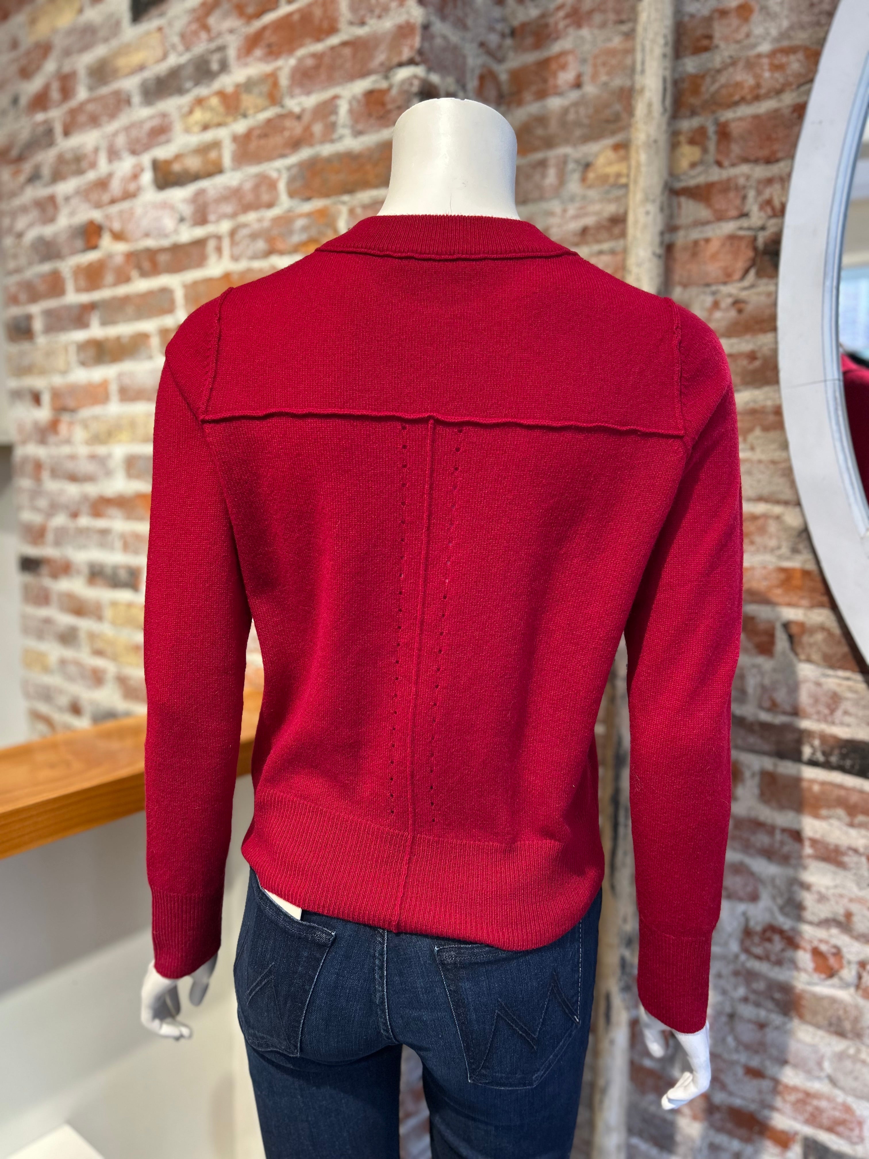 AUTUMN CASHMERE CROPPED CREW W/ REVERSED SEAMS