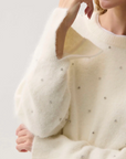 PISTOLA LUNA EMBELLISHED CREW NECK SWEATER