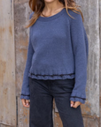 WOODEN SHIPS CANYON TIPPED RAGLAN CREW CHUNKY