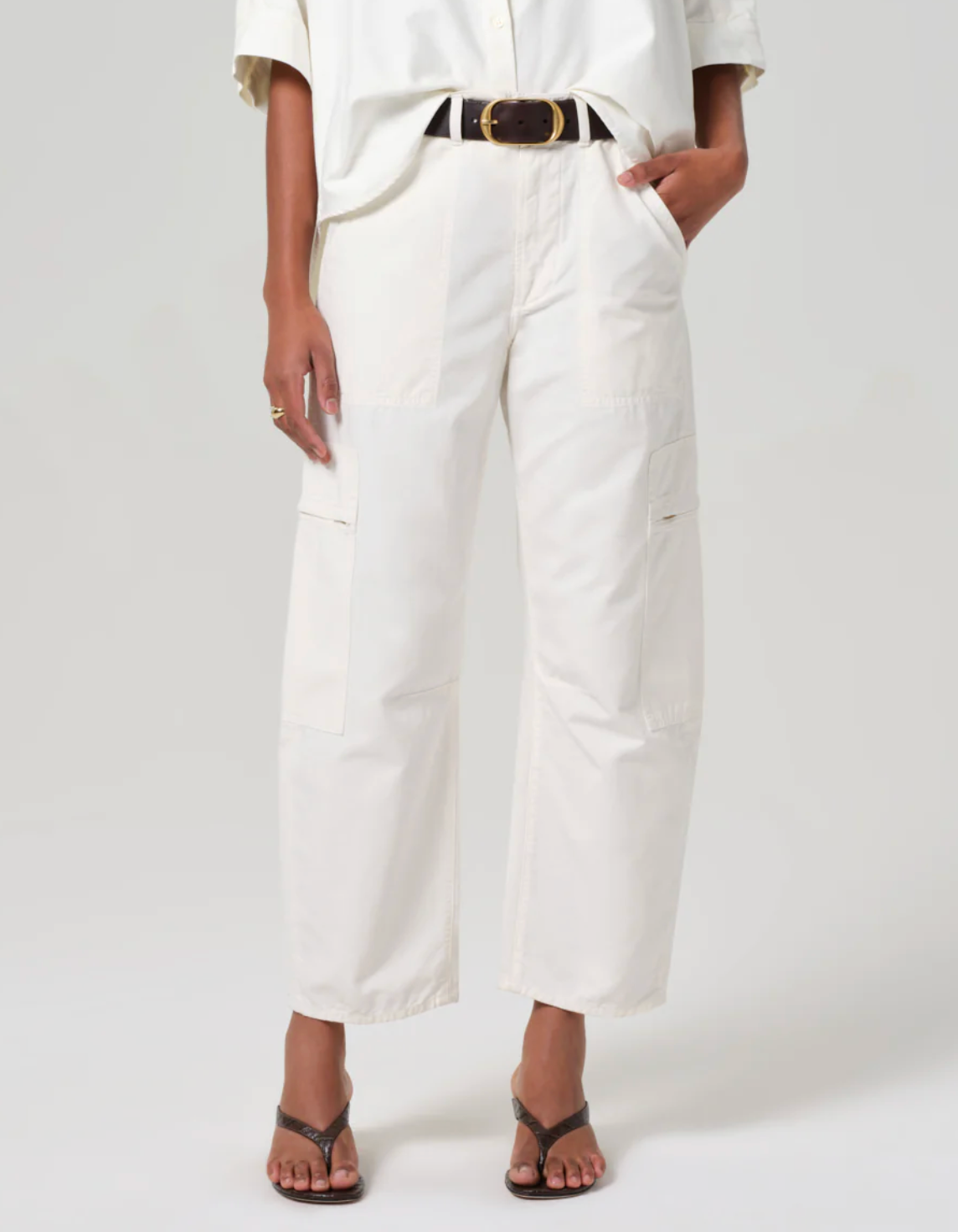 CITIZENS OF HUMANITY MARCELLE LOW SLUNG CARGO SATEEN