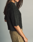 MIOU MUSE FLUFFY CROPPED SWEATER