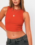 LE LIS ROUND NECK SLEEVELESS CROP TOP