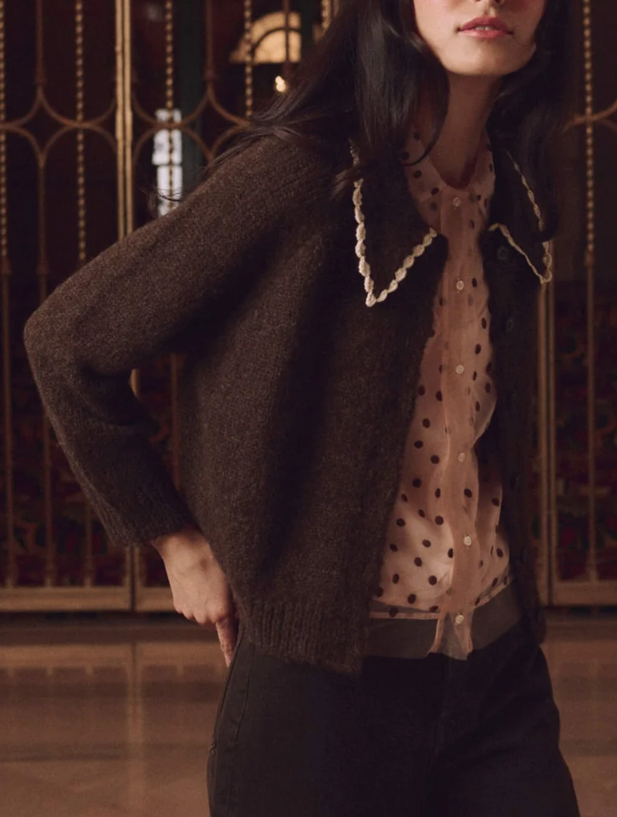 THE GREAT THE CROCHET COLLAR CARDIGAN